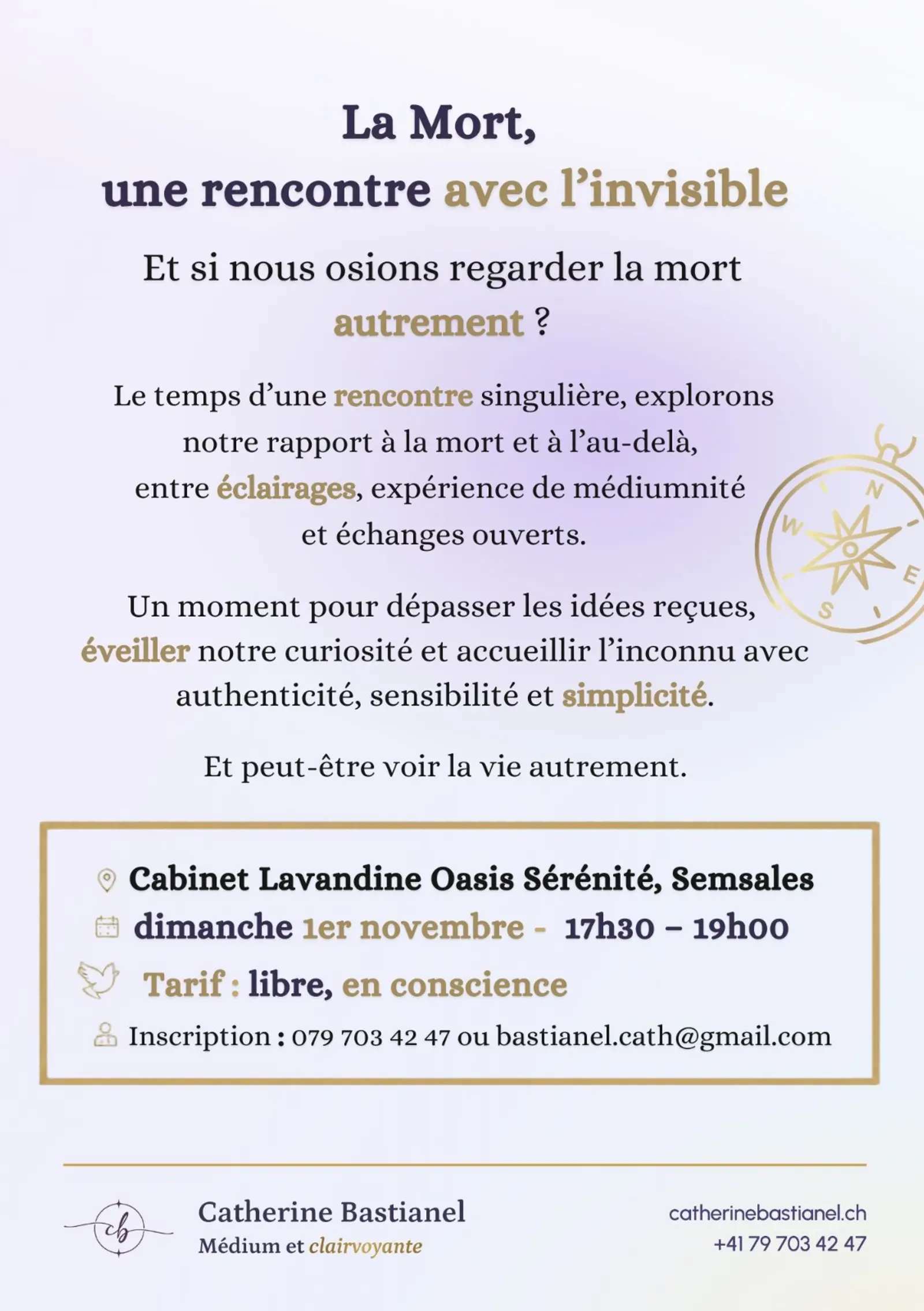 Affiche : Soirée du 1er novembre - la mort autrement