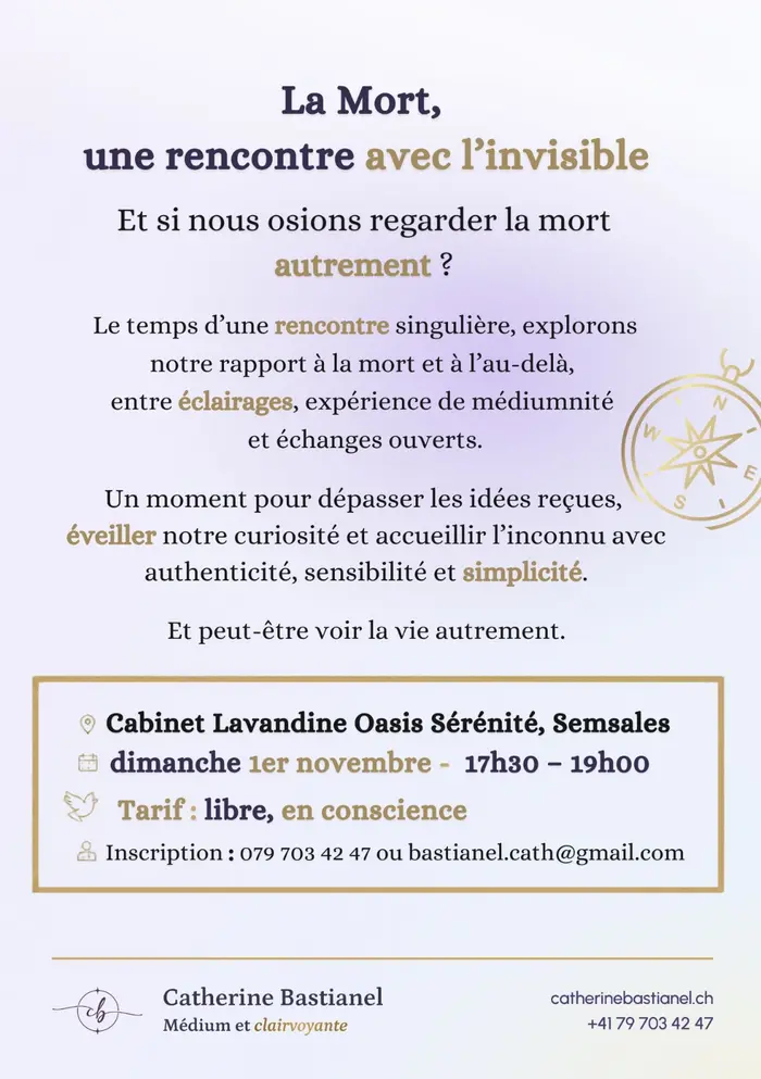 Affiche : Soirée du 1er novembre - la mort autrement