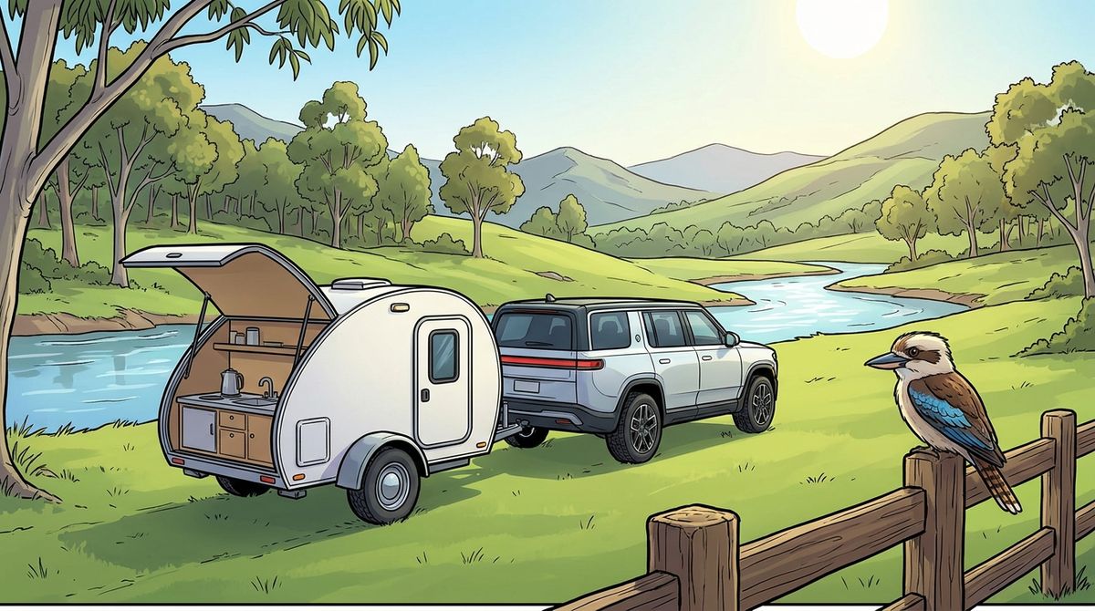 Taree-built teardrop campers give EV owners a lightweight towable that won't drain the battery