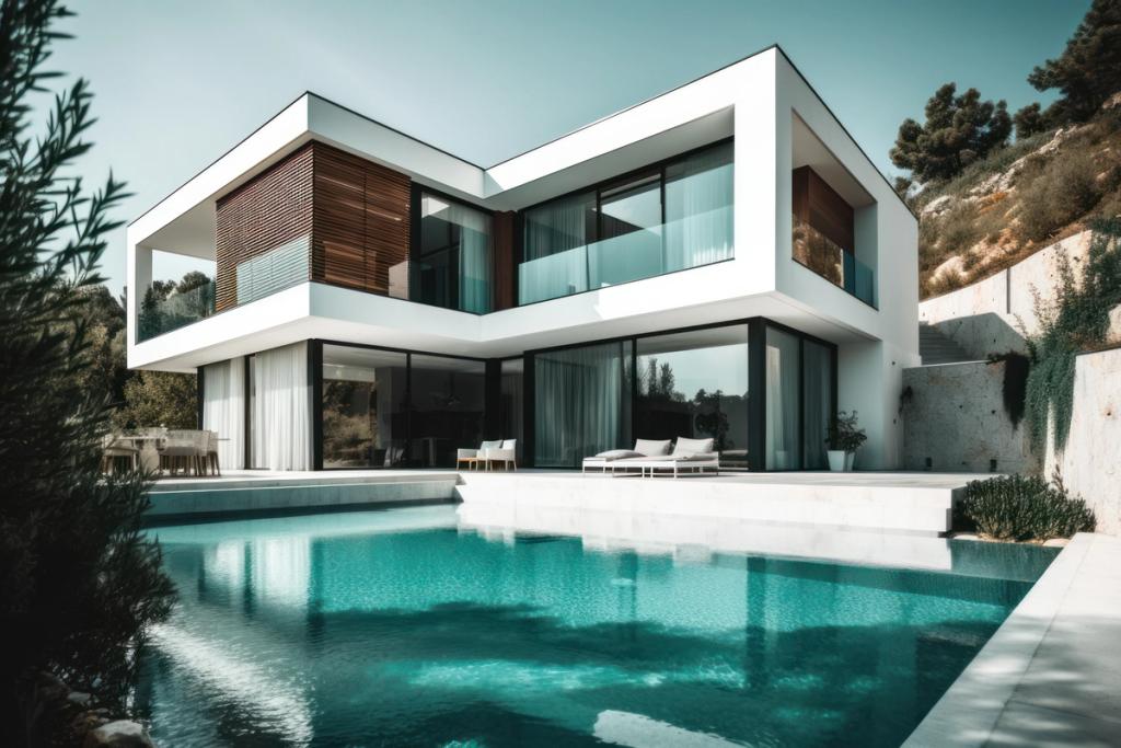 A beautiful house with a pool