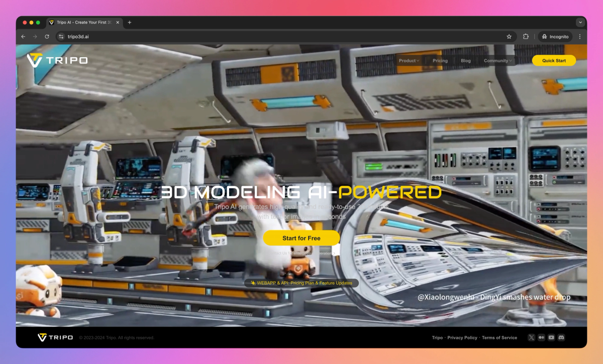Tripo AI screenshot