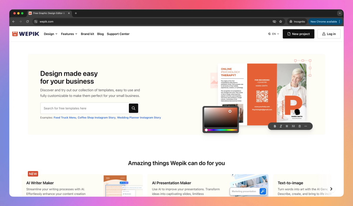 Wepik screenshot #1