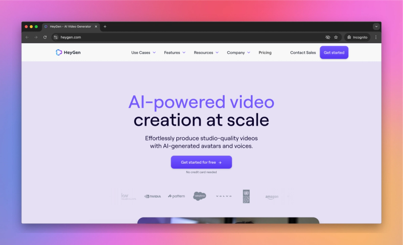 HeyGen product screenshot