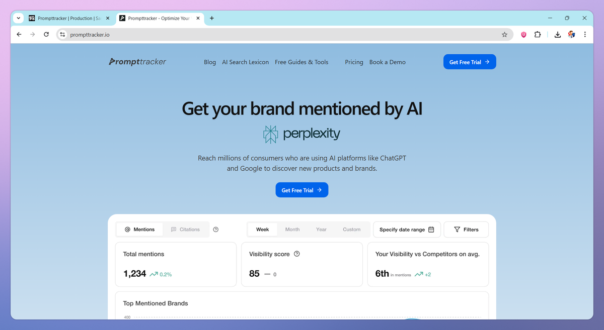 Prompttracker screenshot #1