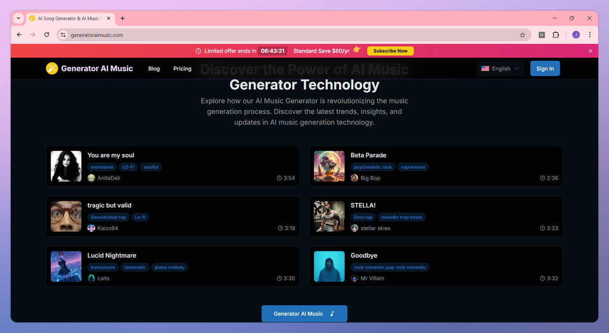 Generator AI Music screenshot #3