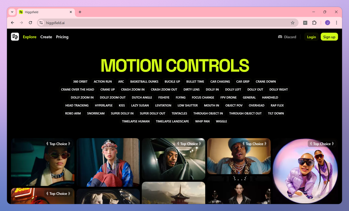 Higgsfield screenshot #1