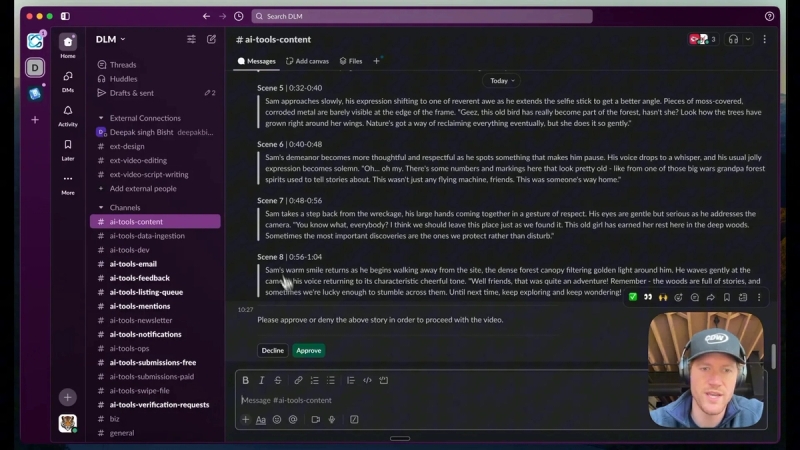 Veo 3 script human in the loop approval