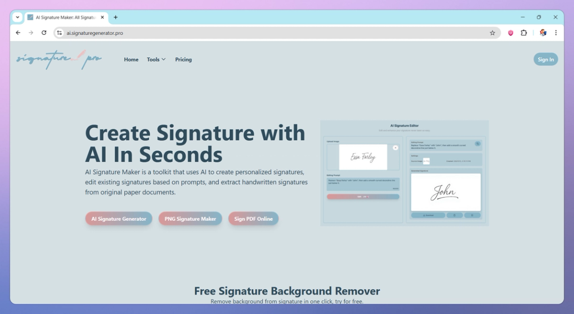 Ai Sign Basic AI Signature Maker Features, Pricing, and Alternatives | AI Tools