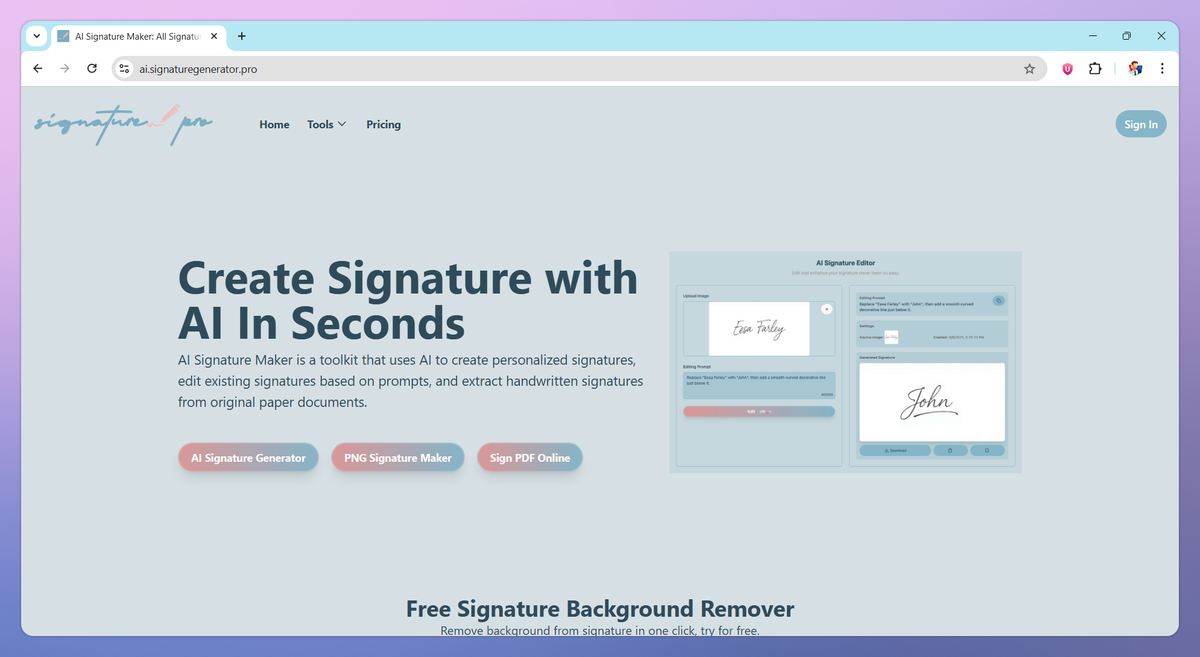 AI Signature Maker screenshot #1
