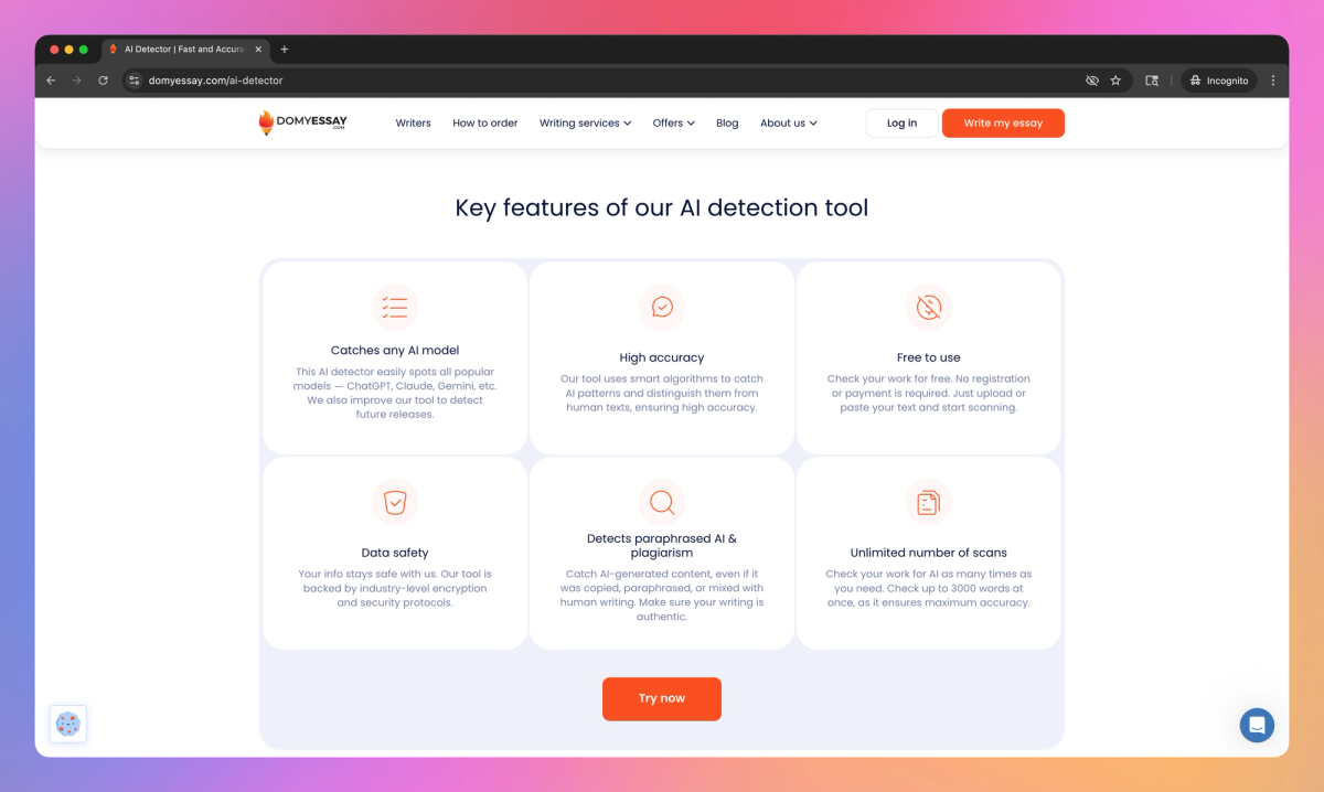 DoMyEssay AI Detector screenshot #2