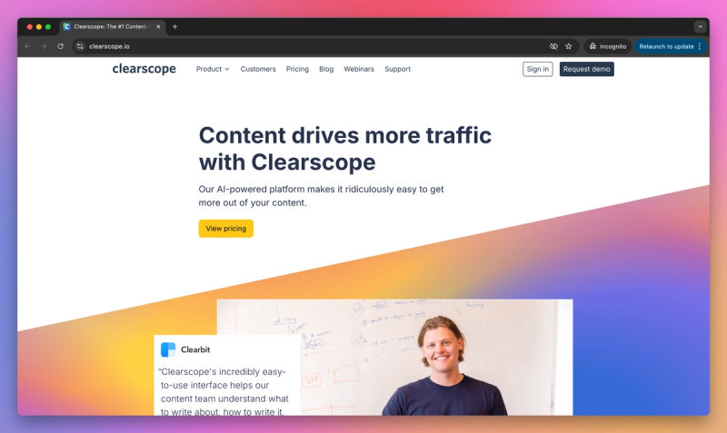 Clearscope product screenshot
