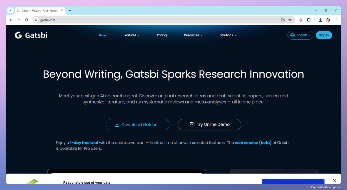 Gatsbi screenshot #1