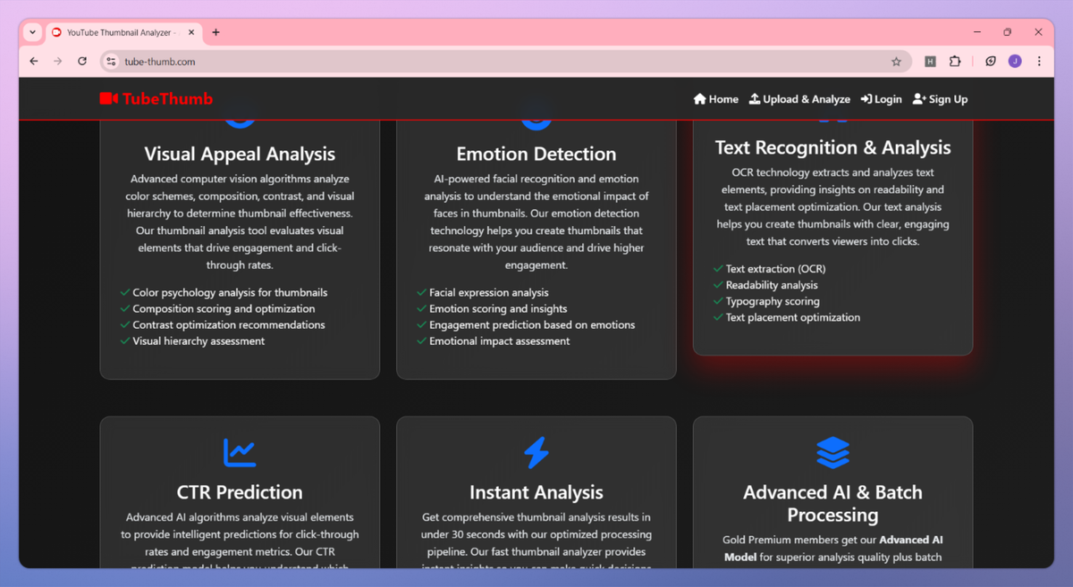 YouTube Thumbnail Analyzer screenshot #2