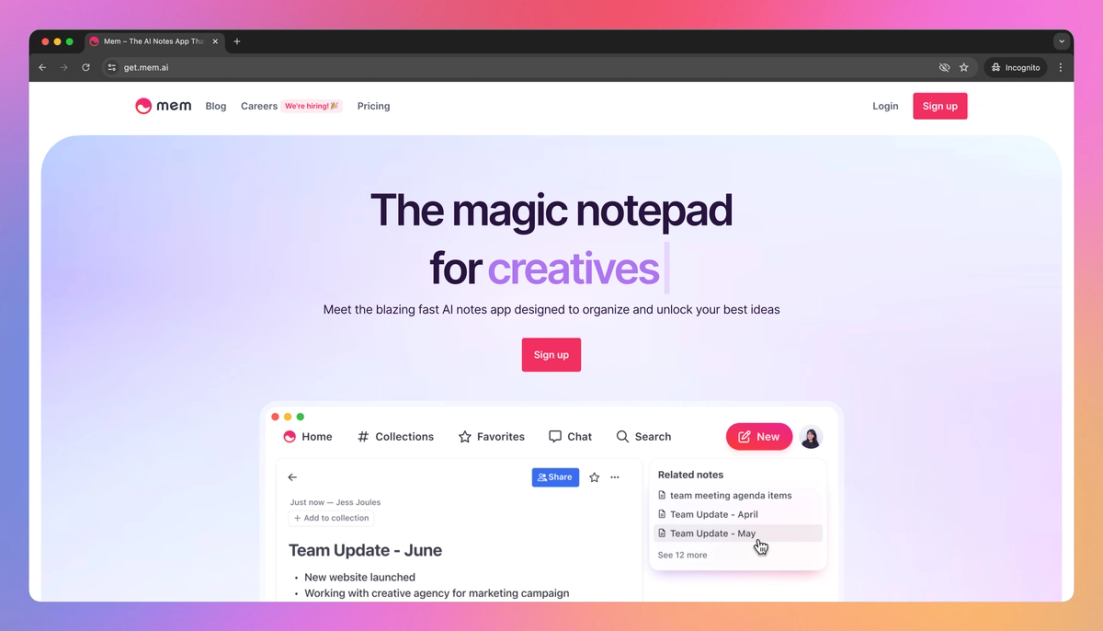 Check Mem Mem Features, Pricing, and Alternatives | AI Tools
