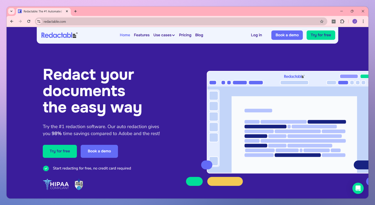 Redactable screenshot #1