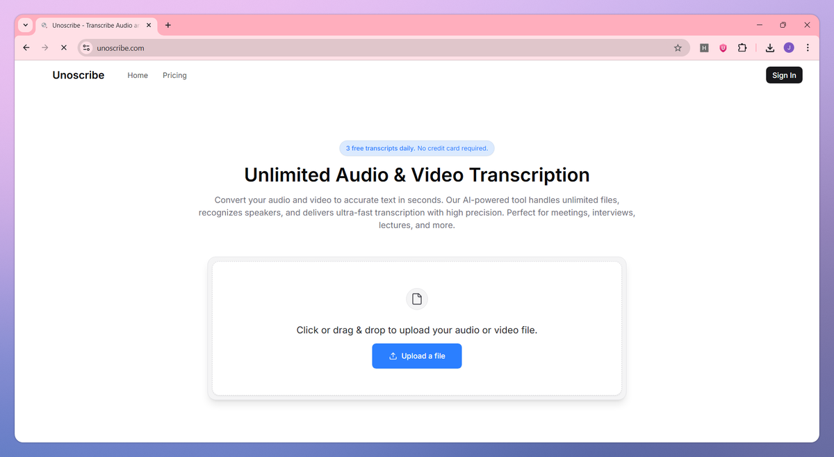 Unoscribe screenshot #1