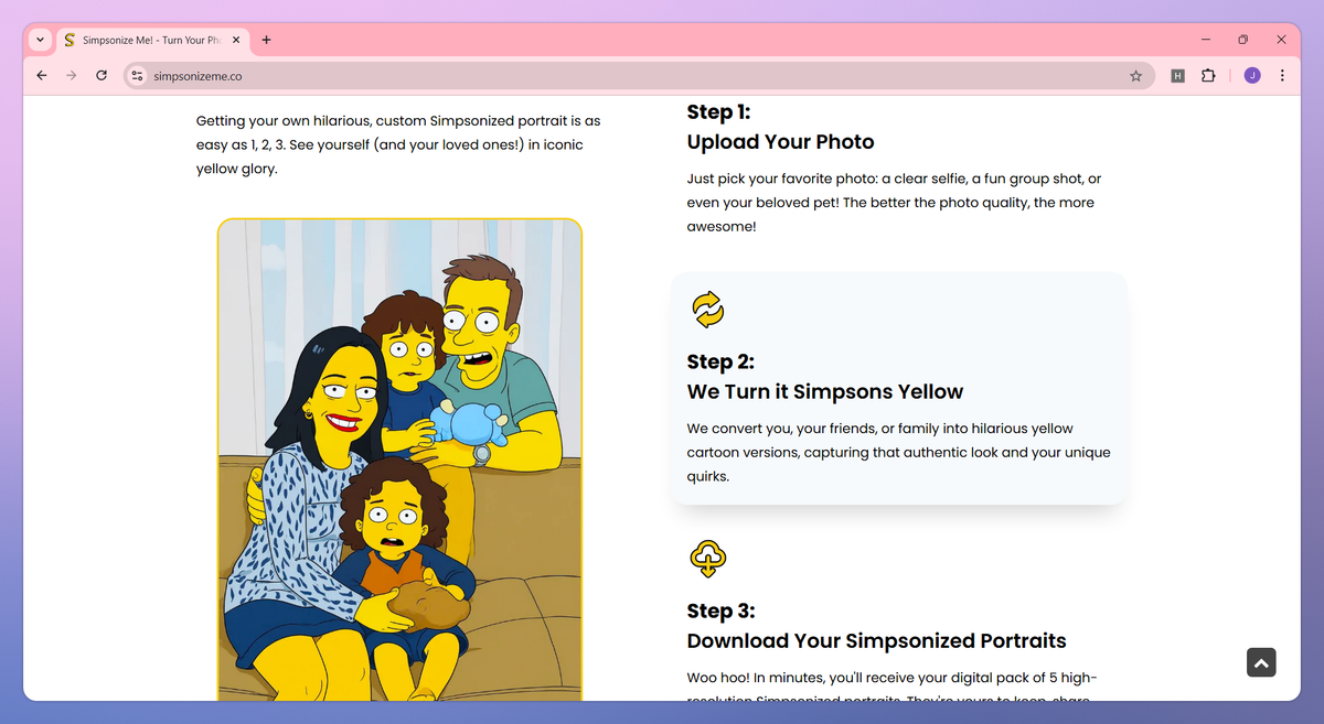Simpsonize Me screenshot #2