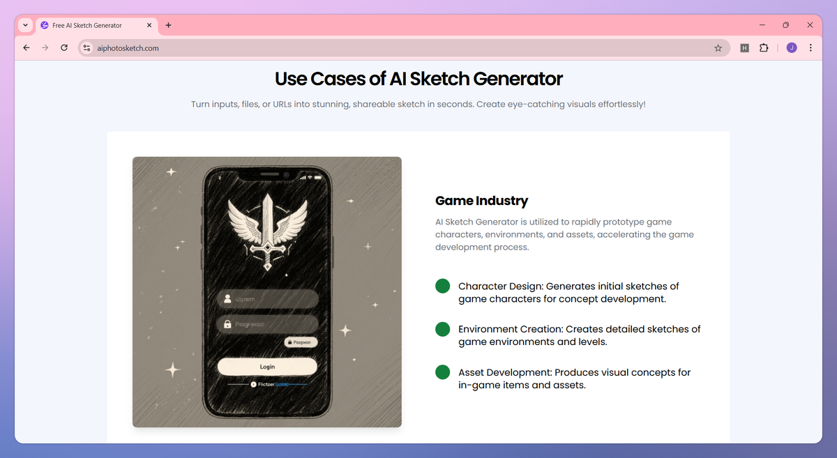 Free AI Sketch Generator screenshot #2