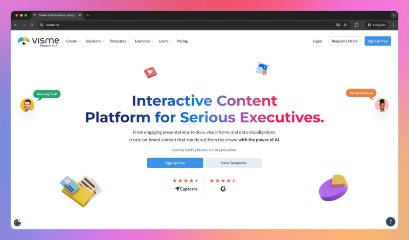 Visme product screenshot