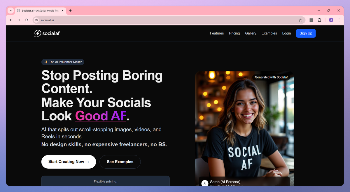 Socialaf.ai screenshot #1