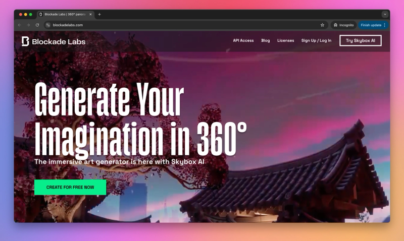 Blockade Labs product screenshot