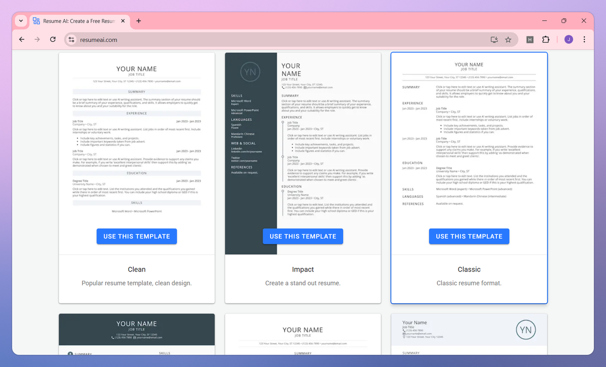 Resume AI screenshot #2