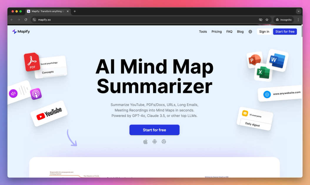 Mapify Features, Pricing, and Alternatives | AI Tools