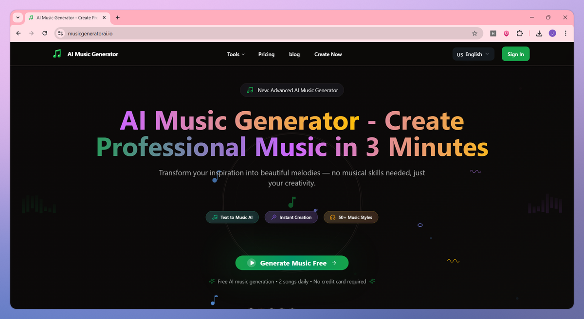 AI Music Generator screenshot #1