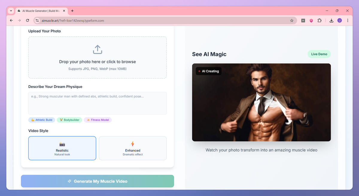 AI Muscle Generator screenshot #2