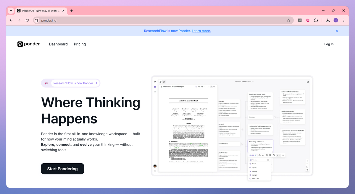 Ponder AI screenshot #1