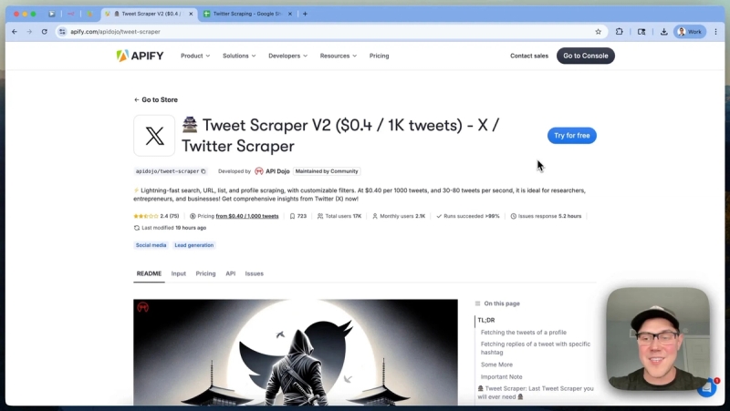 Twitter apify actor