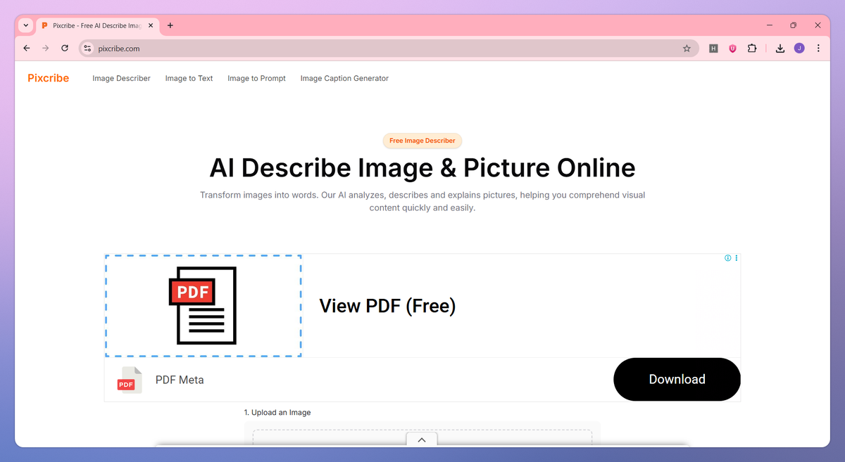 Pixcribe screenshot #1