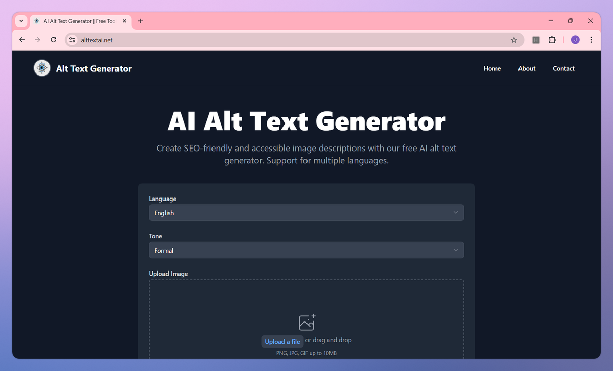 AI Alt Text Generator screenshot #1