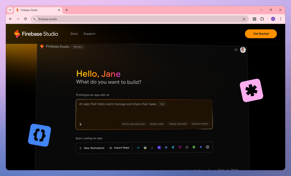 Firebase Studio screenshot #3