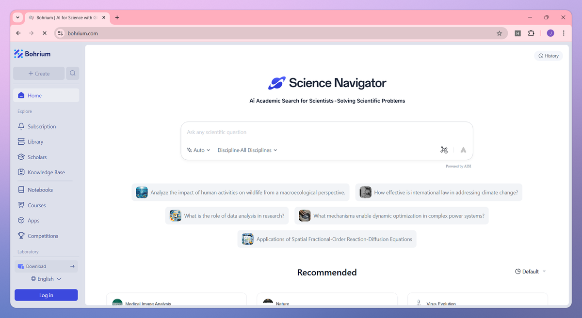 Bohrium screenshot #1