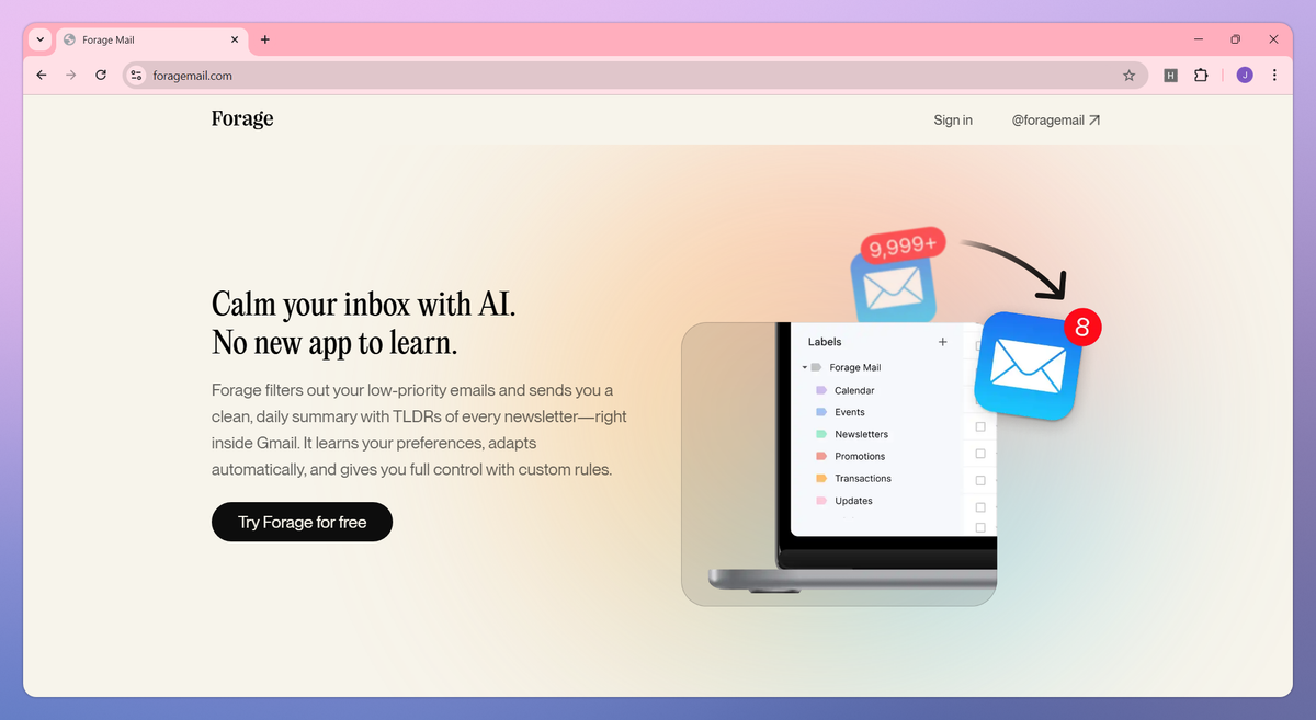Forage Mail screenshot #1