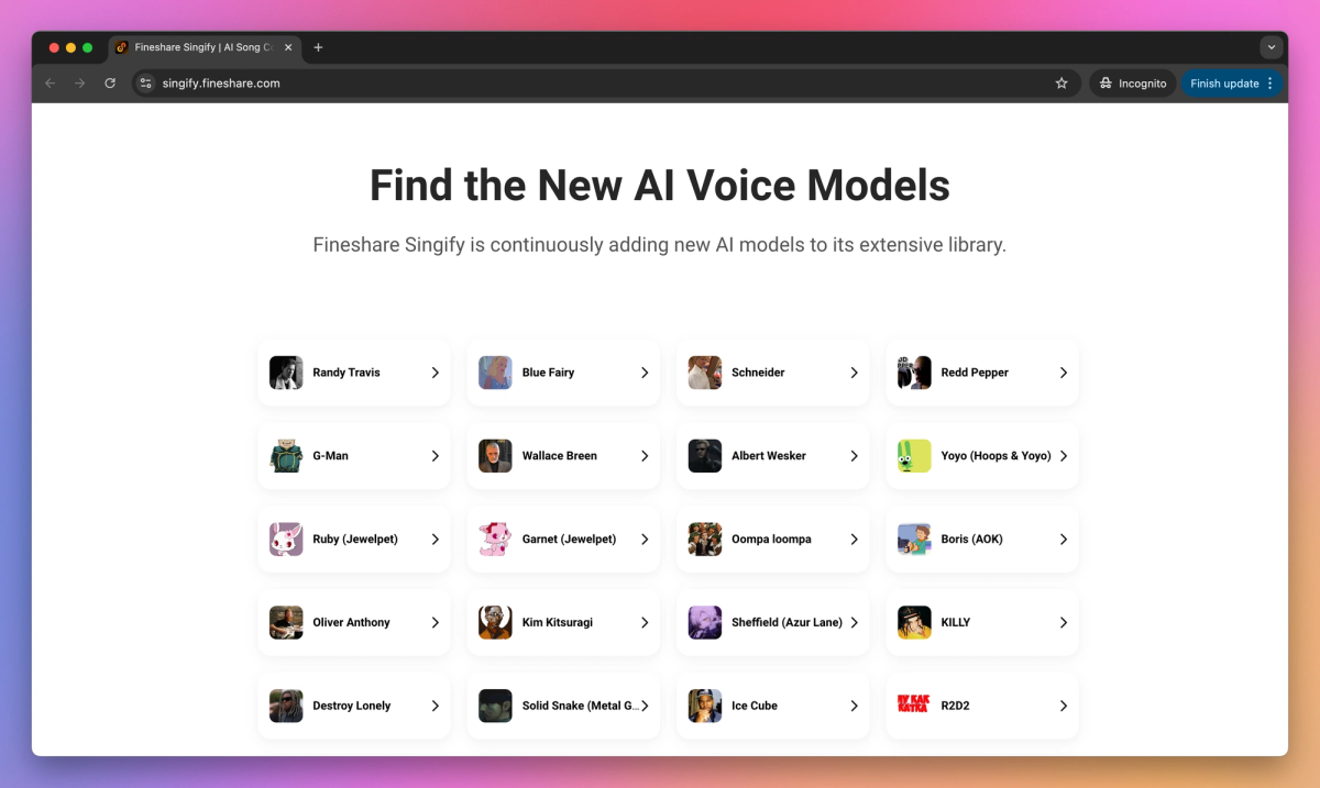 Fineshare.Singify screenshot #3