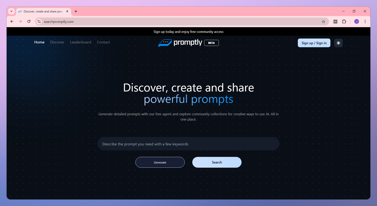 Promptly screenshot #1