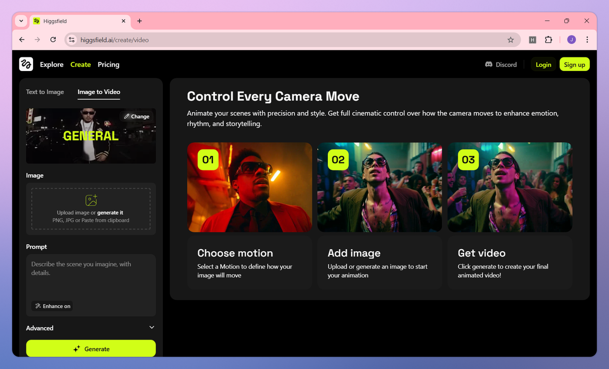 Higgsfield screenshot #2
