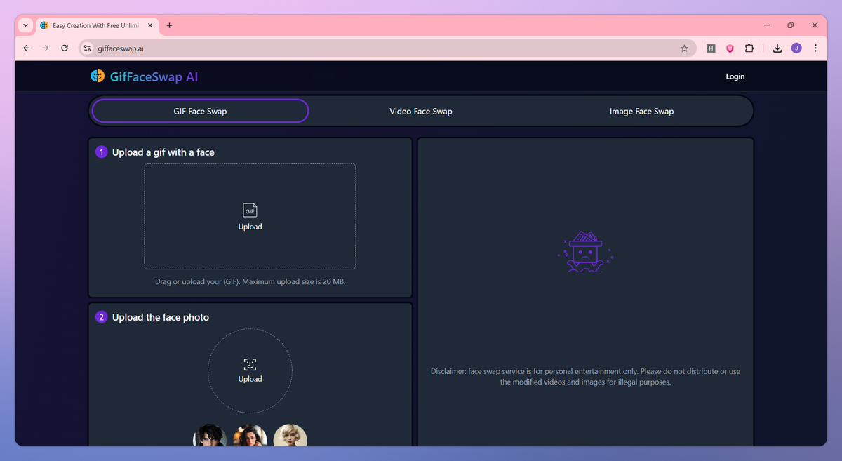 Giffaceswap screenshot #2