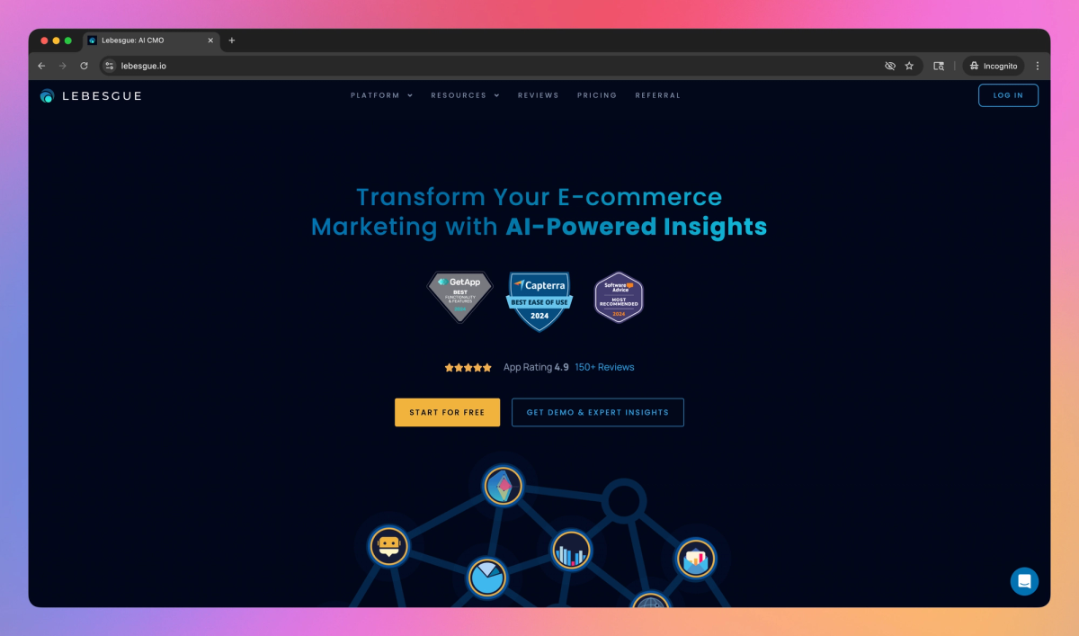 Lebesgue: AI CMO screenshot #1