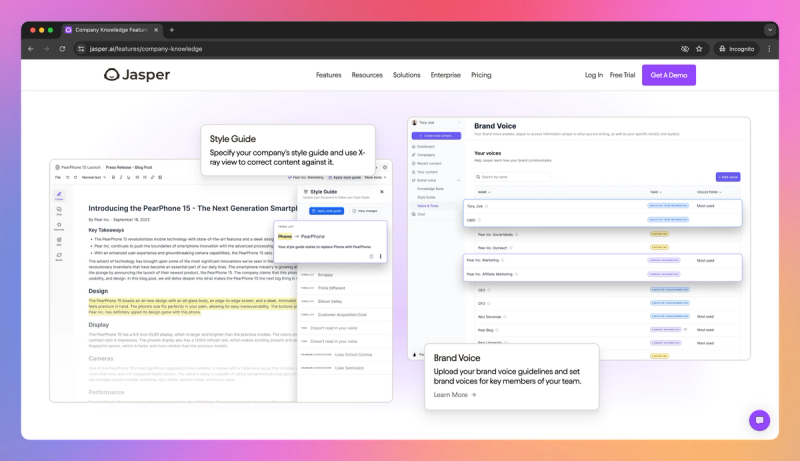 Japser product screenshot