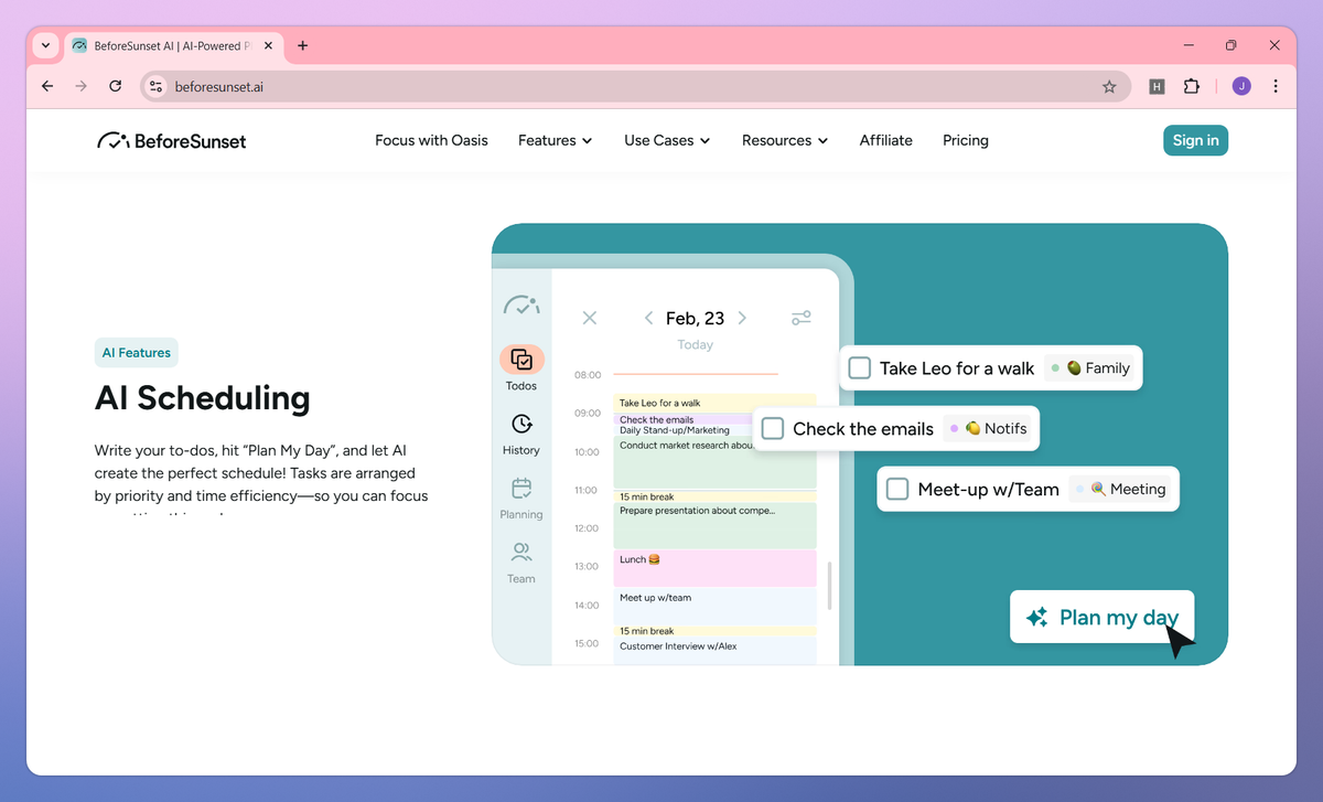 BeforeSunset AI screenshot #2