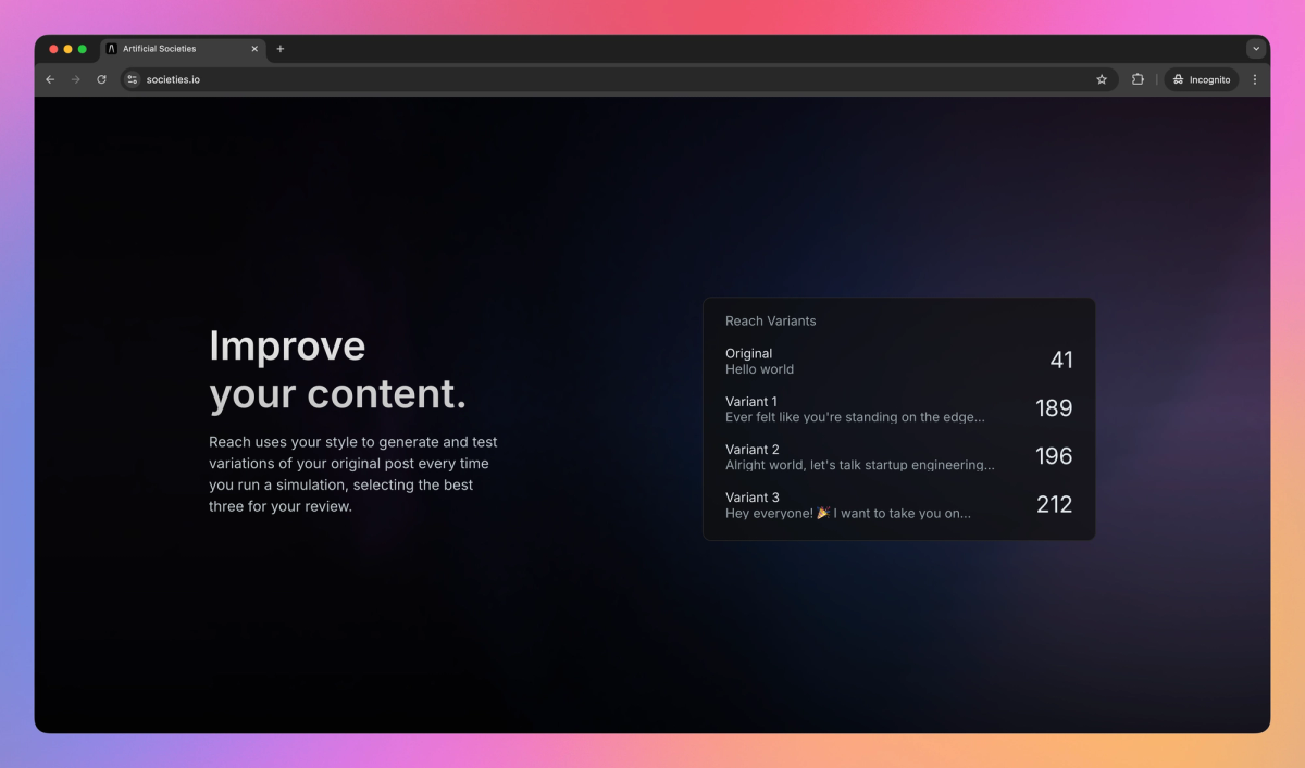 Reach screenshot #2