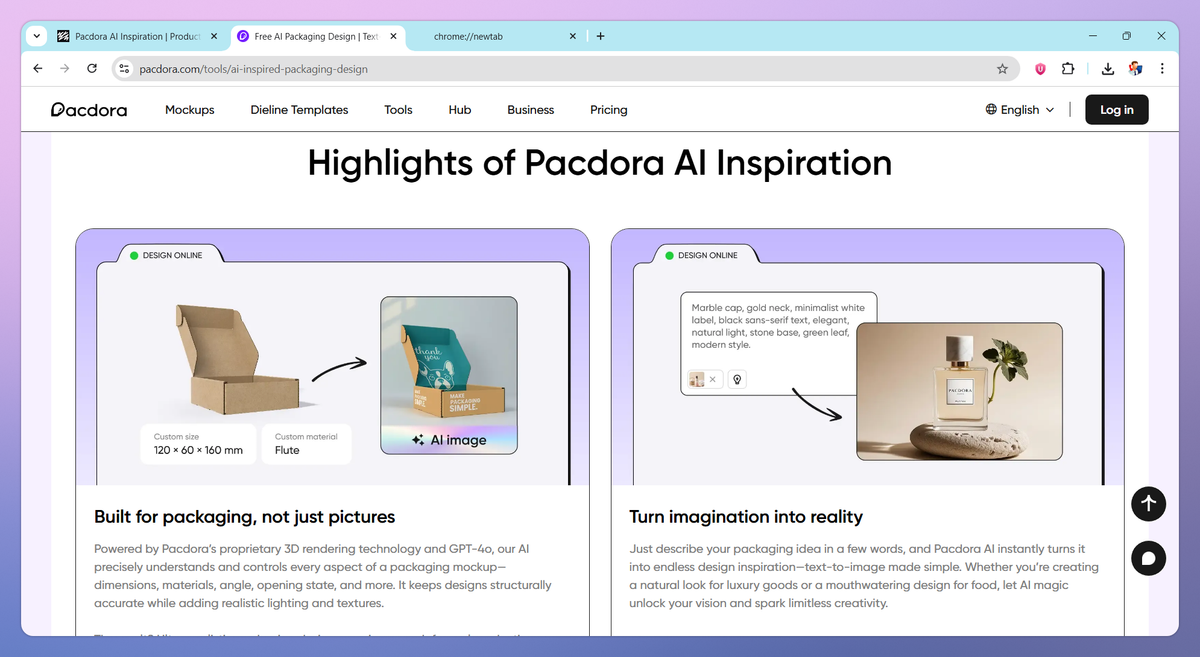 Pacdora AI Inspiration screenshot #2