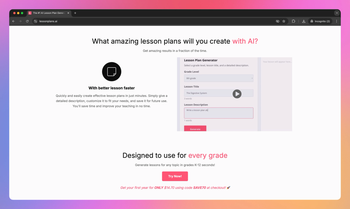 Lesson Plans AI screenshot #2