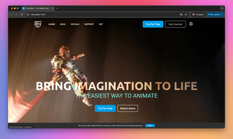 Cascadeur product screenshot