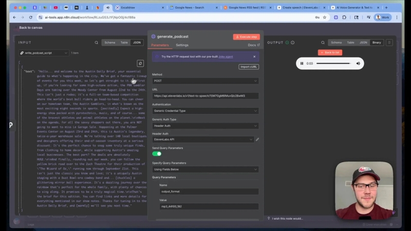 ElevenLabs generate audio