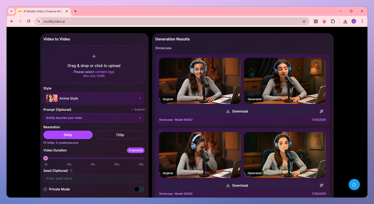 ModifyVideo.ai screenshot #2
