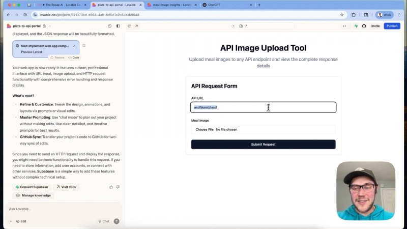Simple API call to lovable